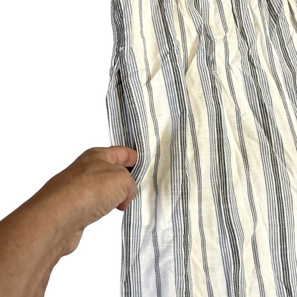 Bella Dahle Revolve Jumpsuit Cotton Blend Wide Leg Raw Hem Blue Grey Size M #916 - Picture 5 of 8